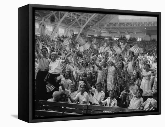 Kids at the Michigan State Fair Grounds for Detroit's Celebration of Henry Ford Sr.'s 75th Birthday-William Vandivert-Framed Premier Image Canvas