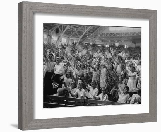 Kids at the Michigan State Fair Grounds for Detroit's Celebration of Henry Ford Sr.'s 75th Birthday-William Vandivert-Framed Photographic Print