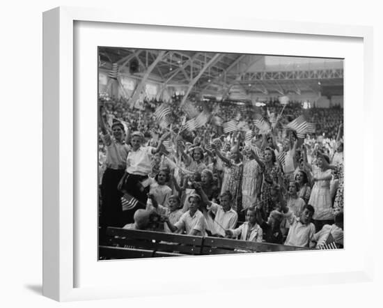 Kids at the Michigan State Fair Grounds for Detroit's Celebration of Henry Ford Sr.'s 75th Birthday-William Vandivert-Framed Photographic Print