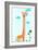 Kids Height Scale in Giraffe Vector Illustration-Roberto Chicano-Framed Art Print