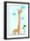 Kids Height Scale in Giraffe Vector Illustration-Roberto Chicano-Framed Art Print