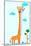 Kids Height Scale in Giraffe Vector Illustration-Roberto Chicano-Mounted Art Print