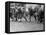 Kids Lining up Like Line Men Ready to Play-Wallace Kirkland-Framed Premier Image Canvas