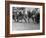 Kids Lining up Like Line Men Ready to Play-Wallace Kirkland-Framed Photographic Print