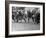 Kids Lining up Like Line Men Ready to Play-Wallace Kirkland-Framed Photographic Print