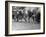 Kids Lining up Like Line Men Ready to Play-Wallace Kirkland-Framed Photographic Print