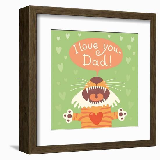 Kids Theme V-Kuma-Framed Art Print