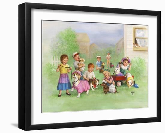 Kids with Dogs-Dianne Dengel-Framed Giclee Print