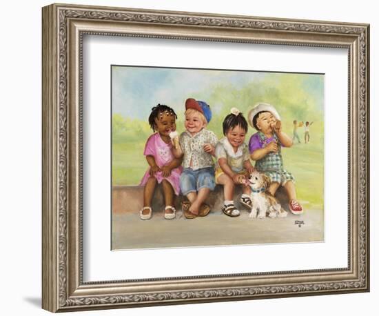 Kids with Ice Cream-Dianne Dengel-Framed Giclee Print