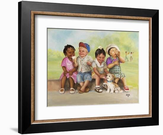 Kids with Ice Cream-Dianne Dengel-Framed Giclee Print