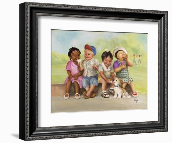 Kids with Ice Cream-Dianne Dengel-Framed Giclee Print