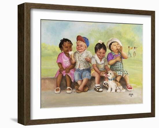 Kids with Ice Cream-Dianne Dengel-Framed Giclee Print