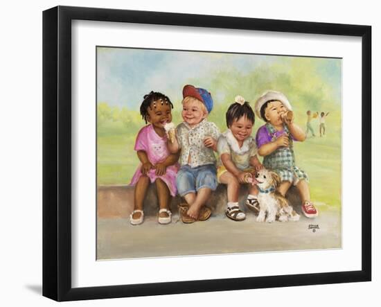 Kids with Ice Cream-Dianne Dengel-Framed Giclee Print