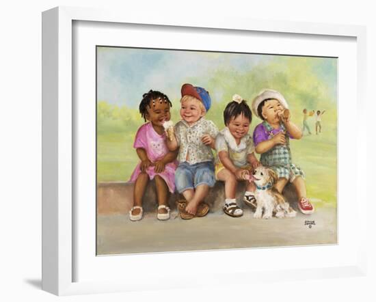Kids with Ice Cream-Dianne Dengel-Framed Giclee Print