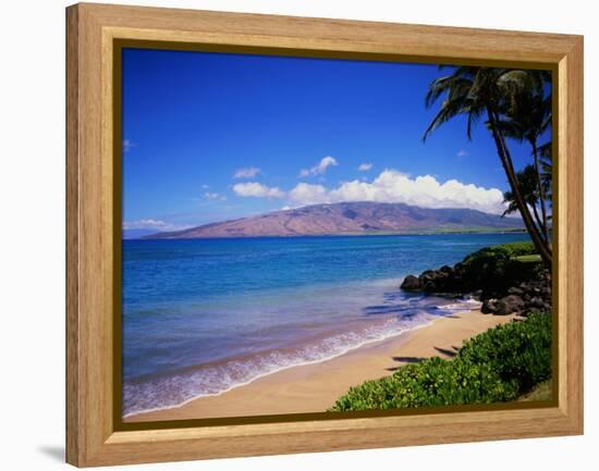 Kihei Beach and West Maui Mountains-James Randklev-Framed Premier Image Canvas