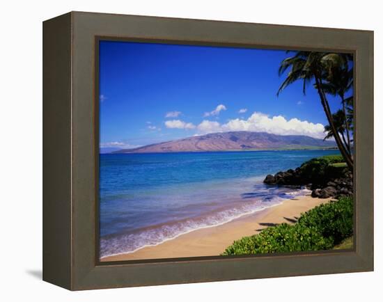 Kihei Beach and West Maui Mountains-James Randklev-Framed Premier Image Canvas