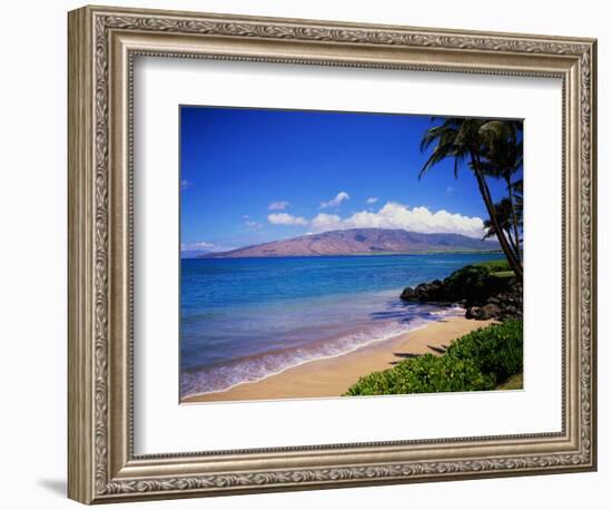 Kihei Beach and West Maui Mountains-James Randklev-Framed Photographic Print