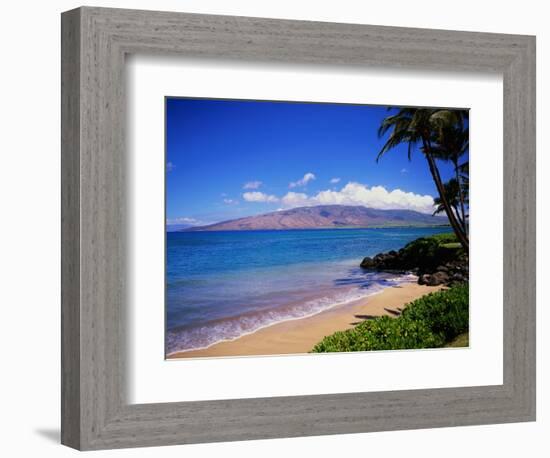 Kihei Beach and West Maui Mountains-James Randklev-Framed Photographic Print