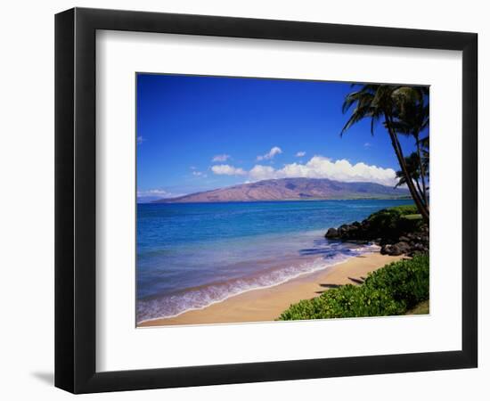 Kihei Beach and West Maui Mountains-James Randklev-Framed Photographic Print