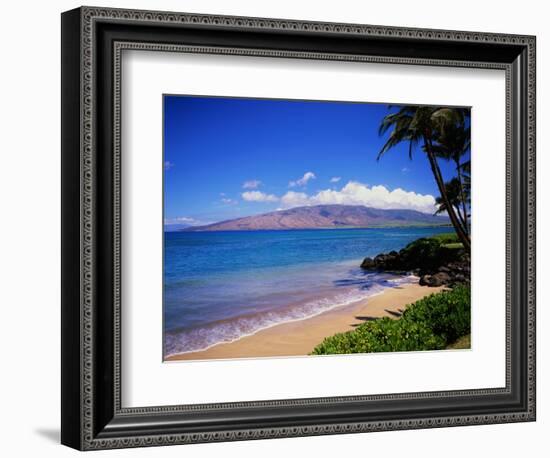 Kihei Beach and West Maui Mountains-James Randklev-Framed Photographic Print