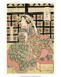 Woman Holding a Roll of Paper-Kikukawa Eizan-Giclee Print