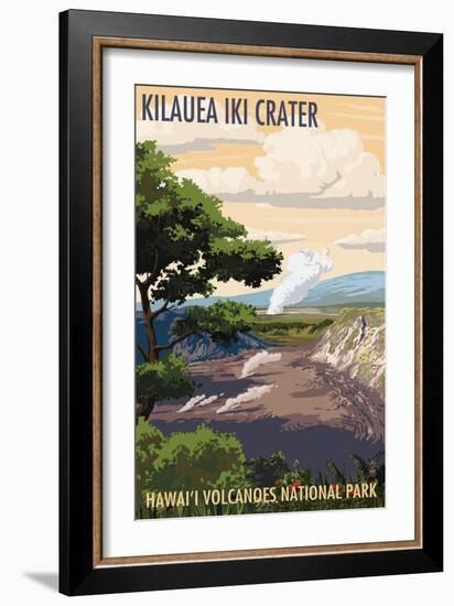 Kilauea Iki Crater, Hawaii Volcanoes National Park-Lantern Press-Framed Art Print