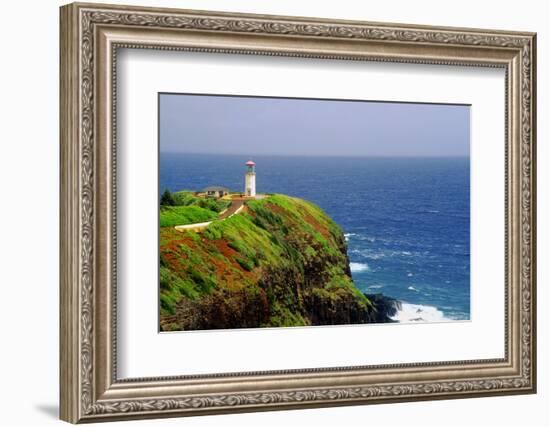 Kilauea Lighthouse, Kauai, Hawaii-George Oze-Framed Photographic Print