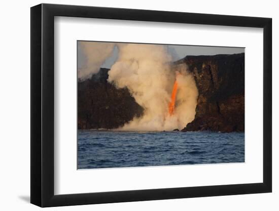Kilauea volcano, Big Island, Hawaii. A rare lava flow formation called a fire hose-Gayle Harper-Framed Photographic Print