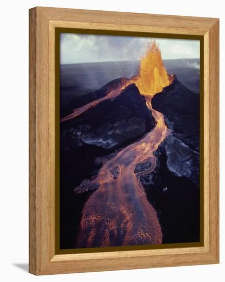 Kilauea Volcano Erupting-Jim Sugar-Framed Premier Image Canvas