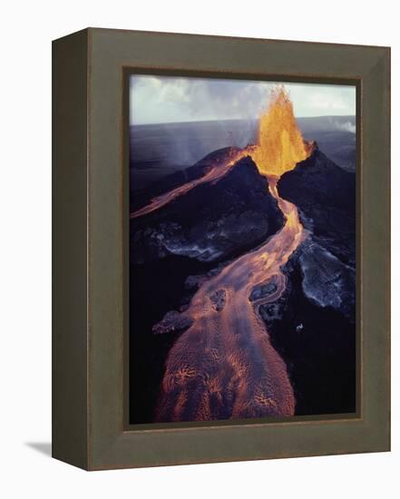 Kilauea Volcano Erupting-Jim Sugar-Framed Premier Image Canvas