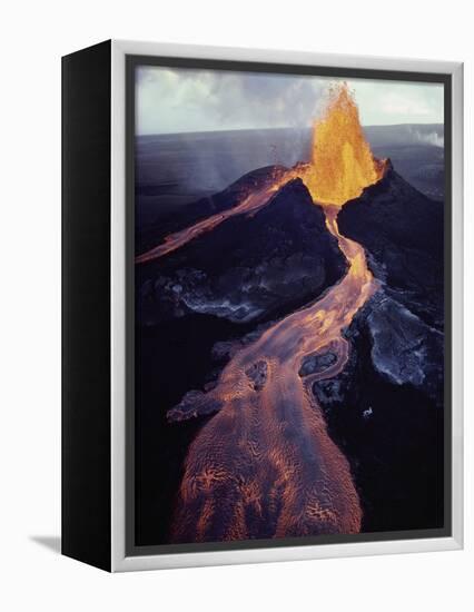 Kilauea Volcano Erupting-Jim Sugar-Framed Premier Image Canvas