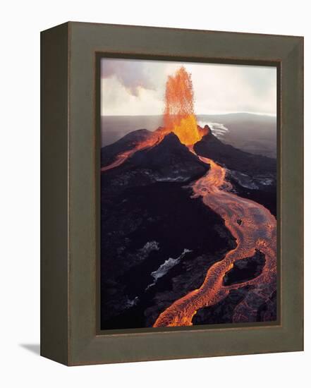 Kilauea Volcano Erupting-Jim Sugar-Framed Premier Image Canvas