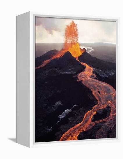 Kilauea Volcano Erupting-Jim Sugar-Framed Premier Image Canvas