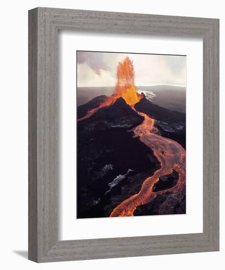 Kilauea Volcano Erupting-Jim Sugar-Framed Photographic Print