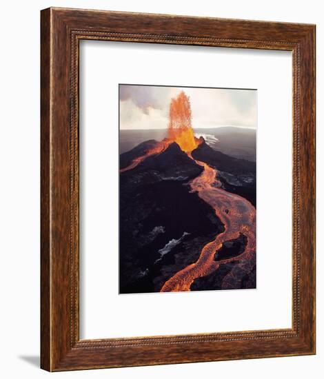 Kilauea Volcano Erupting-Jim Sugar-Framed Photographic Print