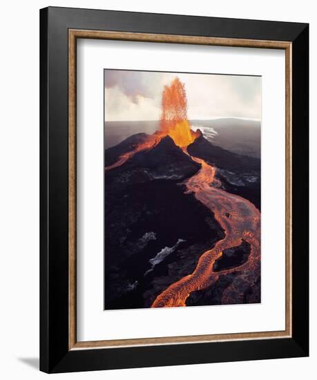 Kilauea Volcano Erupting-Jim Sugar-Framed Photographic Print