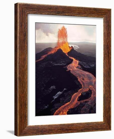 Kilauea Volcano Erupting-Jim Sugar-Framed Photographic Print