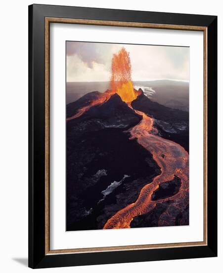 Kilauea Volcano Erupting-Jim Sugar-Framed Photographic Print