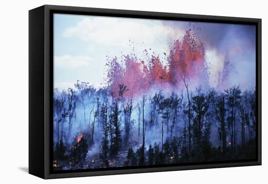 Kilauea Volcano Erupting-Bettmann-Framed Premier Image Canvas