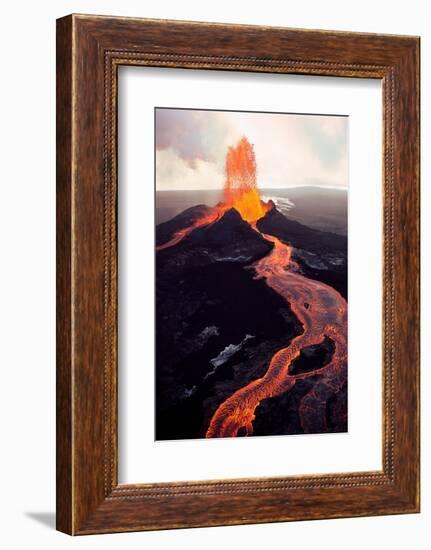 Kilauea Volcano Erupting-Jim Sugar-Framed Photographic Print