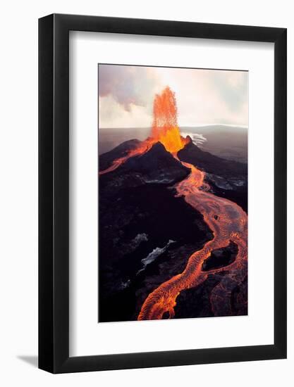 Kilauea Volcano Erupting-Jim Sugar-Framed Photographic Print