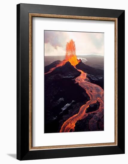 Kilauea Volcano Erupting-Jim Sugar-Framed Photographic Print