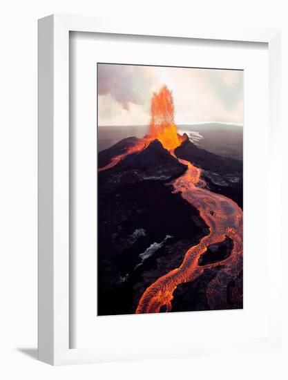 Kilauea Volcano Erupting-Jim Sugar-Framed Photographic Print
