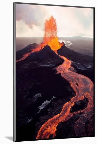 Kilauea Volcano Erupting-Jim Sugar-Mounted Photographic Print
