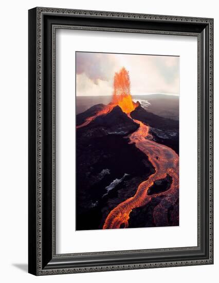 Kilauea Volcano Erupting-Jim Sugar-Framed Photographic Print