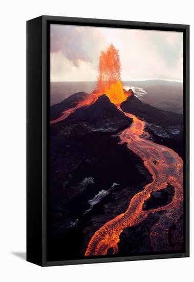 Kilauea Volcano Erupting-Jim Sugar-Framed Premier Image Canvas