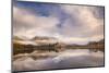 Kilchurn Castle reflected in Loch Awe at dawn in winter, Highlands, Scotland-Adam Burton-Mounted Photographic Print