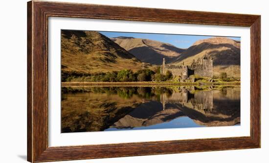 Kilchurn Castle Reflected in Loch Awe, Strathclyde, Scotland, United Kingdom, Europe-Karen Deakin-Framed Photographic Print