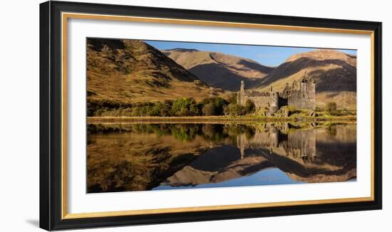 Kilchurn Castle Reflected in Loch Awe, Strathclyde, Scotland, United Kingdom, Europe-Karen Deakin-Framed Photographic Print