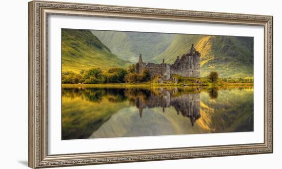 Kilchurn Castle Reflection in Loch Awe, Argyll and Bute, Scottish Highlands, Scotland-null-Framed Photographic Print